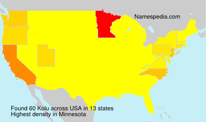 Surname Kolu in USA Surname Kolu in USA