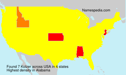 Surname Kolzer in USA Surname Kolzer in USA