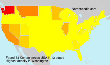 Surname Komac in USA Surname Komac in USA