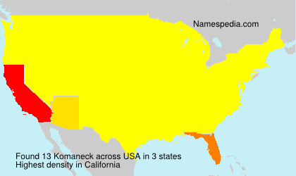 Surname Komaneck in USA Surname Komaneck in USA