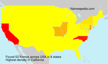 Surname Komas in USA Surname Komas in USA