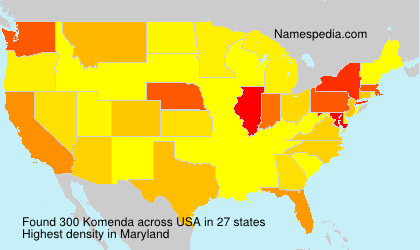 Surname Komenda in USA