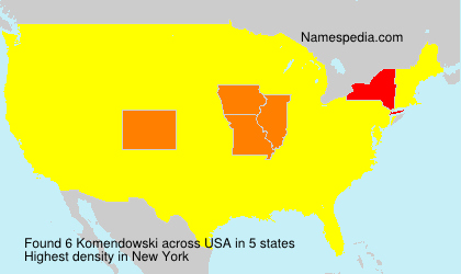 Surname Komendowski in USA Surname Komendowski in USA