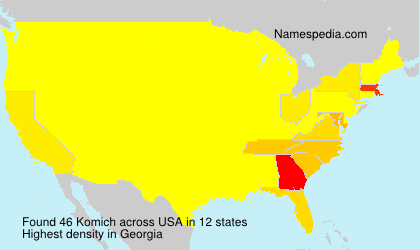 Surname Komich in USA