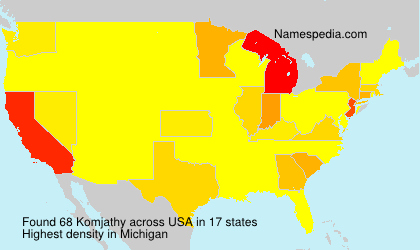 Surname Komjathy in USA Surname Komjathy in USA