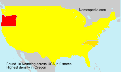 Surname Komning in USA Surname Komning in USA