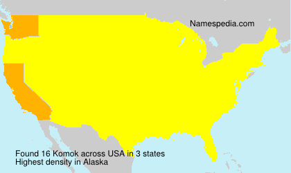 Surname Komok in USA Surname Komok in USA