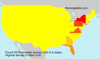 Surname Komrowski in USA Surname Komrowski in USA