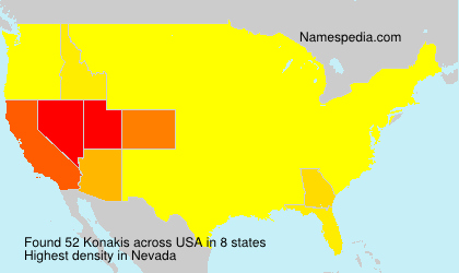 Surname Konakis in USA Surname Konakis in USA