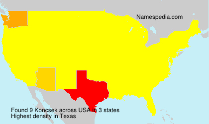 Surname Koncsek in USA