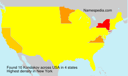 Surname Kondakov in USA Surname Kondakov in USA