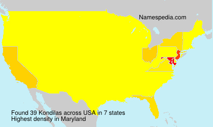 Surname Kondilas in USA Surname Kondilas in USA