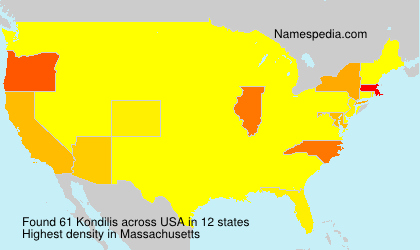 Surname Kondilis in USA Surname Kondilis in USA