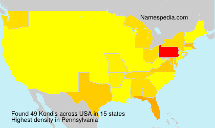 Surname Kondis in USA