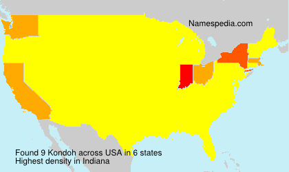 Surname Kondoh in USA