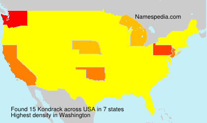 Surname Kondrack in USA