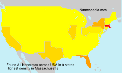 Surname Kondrotas in USA Surname Kondrotas in USA
