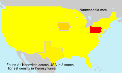 Surname Konevitch in USA Surname Konevitch in USA