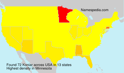 Surname Koniar in USA Surname Koniar in USA