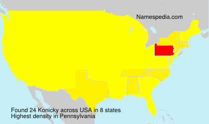 Surname Konicky in USA Surname Konicky in USA