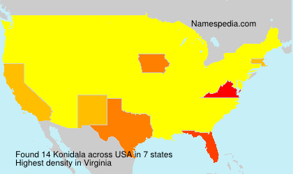 Surname Konidala in USA Surname Konidala in USA