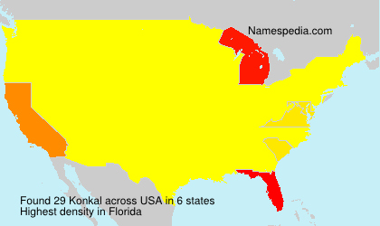 Surname Konkal in USA Surname Konkal in USA