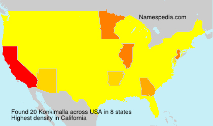 Surname Konkimalla in USA Surname Konkimalla in USA