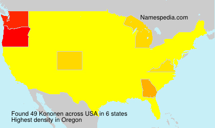 Surname Kononen in USA Surname Kononen in USA