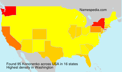 Surname Kononenko in USA Surname Kononenko in USA
