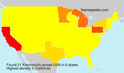 Surname Kononovich in USA Surname Kononovich in USA