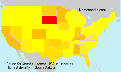 Surname Konshak in USA Surname Konshak in USA