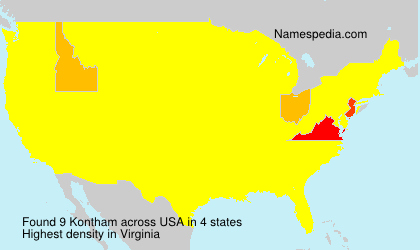 Surname Kontham in USA Surname Kontham in USA