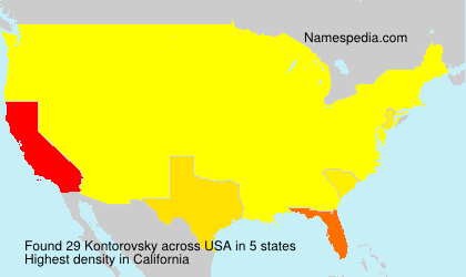 Surname Kontorovsky in USA Surname Kontorovsky in USA
