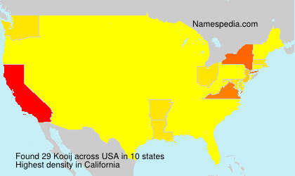 Surname Kooij in USA Surname Kooij in USA
