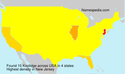 Surname Koolidge in USA Surname Koolidge in USA