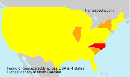 Surname Koonapareddy in USA Surname Koonapareddy in USA