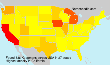 Surname Koopmans in USA Surname Koopmans in USA