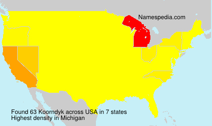 Surname Koorndyk in USA Surname Koorndyk in USA