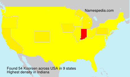 Surname Koorsen in USA Surname Koorsen in USA