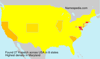 Surname Kopatch in USA Surname Kopatch in USA
