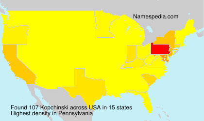 Surname Kopchinski in USA Surname Kopchinski in USA