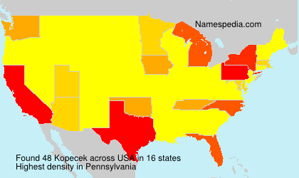 Surname Kopecek in USA Surname Kopecek in USA