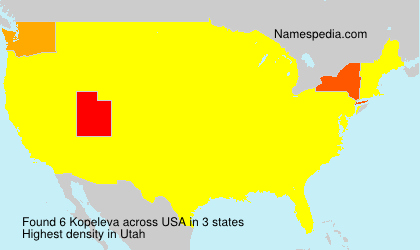 Surname Kopeleva in USA Surname Kopeleva in USA