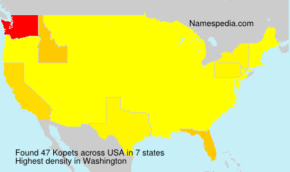 Surname Kopets in USA Surname Kopets in USA