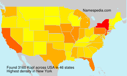 Surname Kopf in USA Surname Kopf in USA