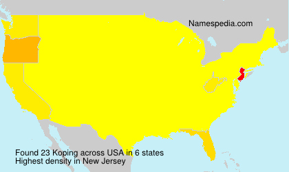 Surname Koping in USA Surname Koping in USA