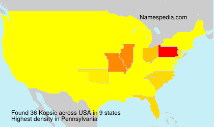 Surname Kopsic in USA Surname Kopsic in USA
