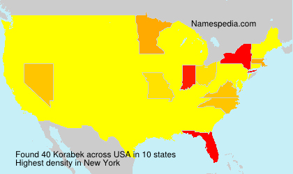 Surname Korabek in USA Surname Korabek in USA