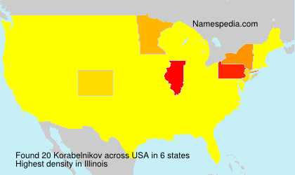 Surname Korabelnikov in USA Surname Korabelnikov in USA