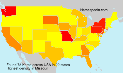 Surname Korac in USA Surname Korac in USA